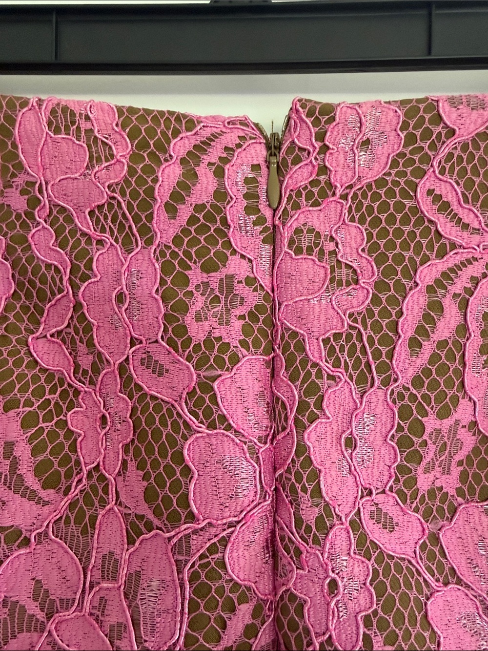 CeCe Pink Floral Lace Mini Skirt - Picture 3 of 4